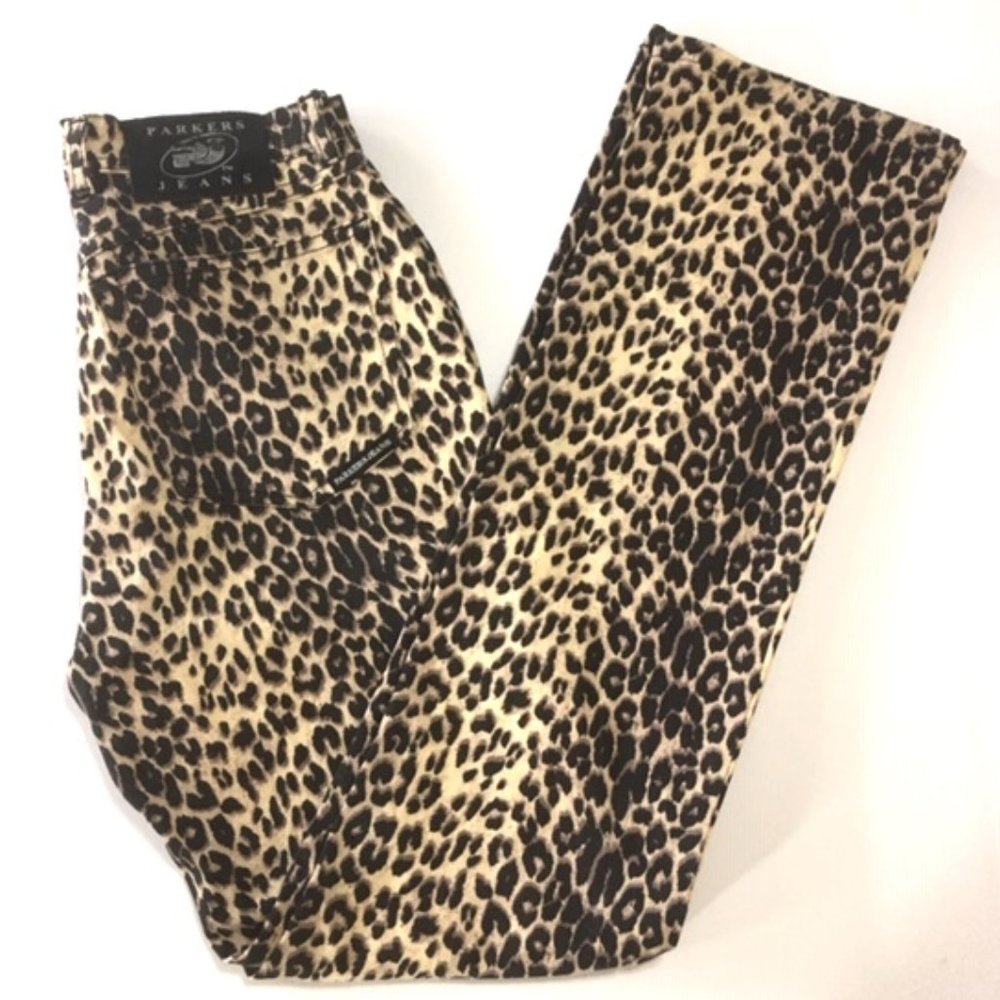 Parkers Jeans Leopard Print Straight Jeans 7-8
